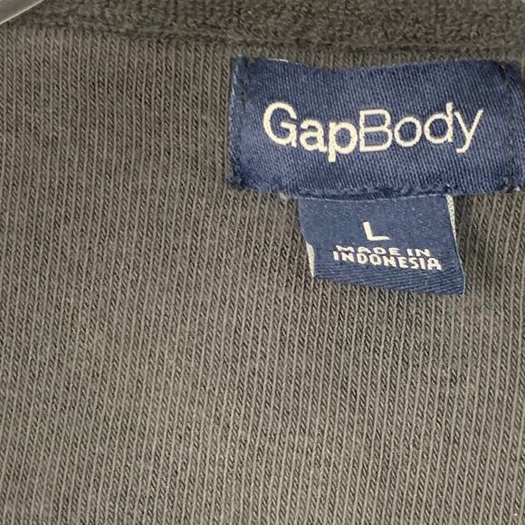GAP Body Black Short Sleeve V Neck Button Front Shirt Size Large - Picture 6 of 10